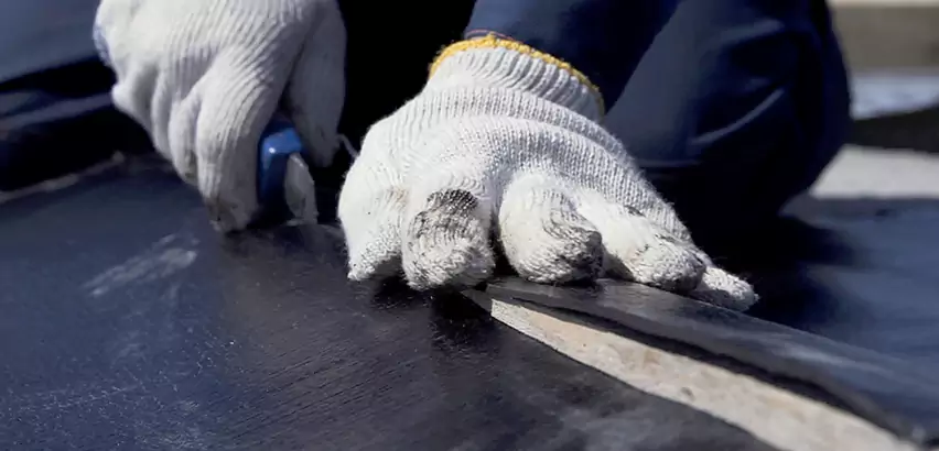 Rubber Roof Seam Repair in Brenham